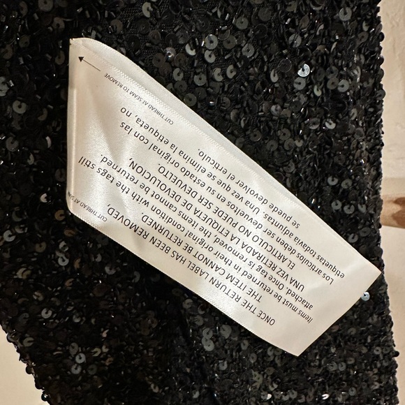 Mac Duggal One Shoulder Sequined Gown Maxi Dress 5059 in Black Size 6 NWT - Picture 7 of 8